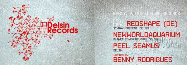 Benny Invites Delsin Records - flyer